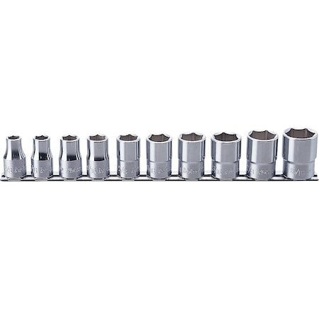 Ko-Ken Socket Set 3/8-15/16 6 Point 300mm 10 pieces 1/2 Sq. Drive, RS4400A/10 RS4400A/10